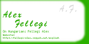 alex fellegi business card